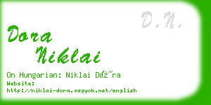 dora niklai business card